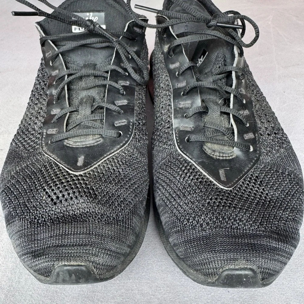 Size 10 - Nike Air Max Flyknit‎ Racer TRIPLE BLACK ANTHRACITE Sneakers Men's
